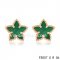 Cheap Van Cleef & Arpels Sweet Alhambra Star Earrings Pink Gold,Malachite